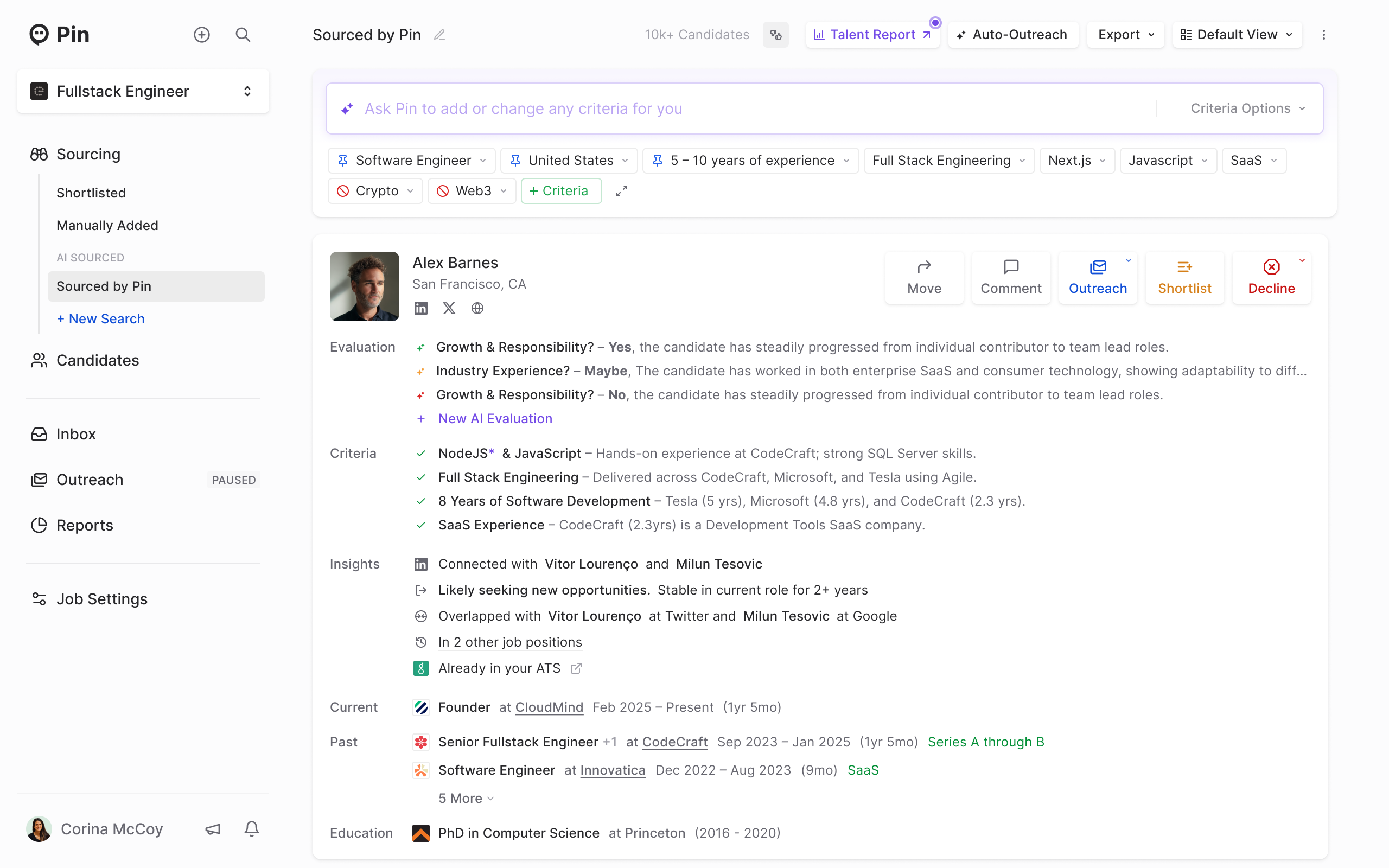 Pin product screenshot