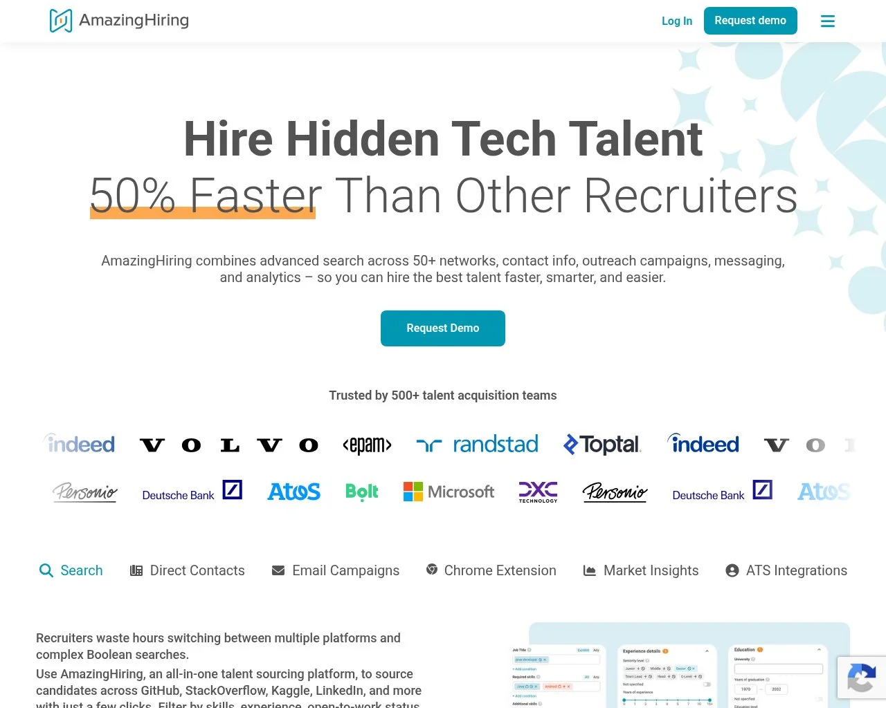 AmazingHiring homepage