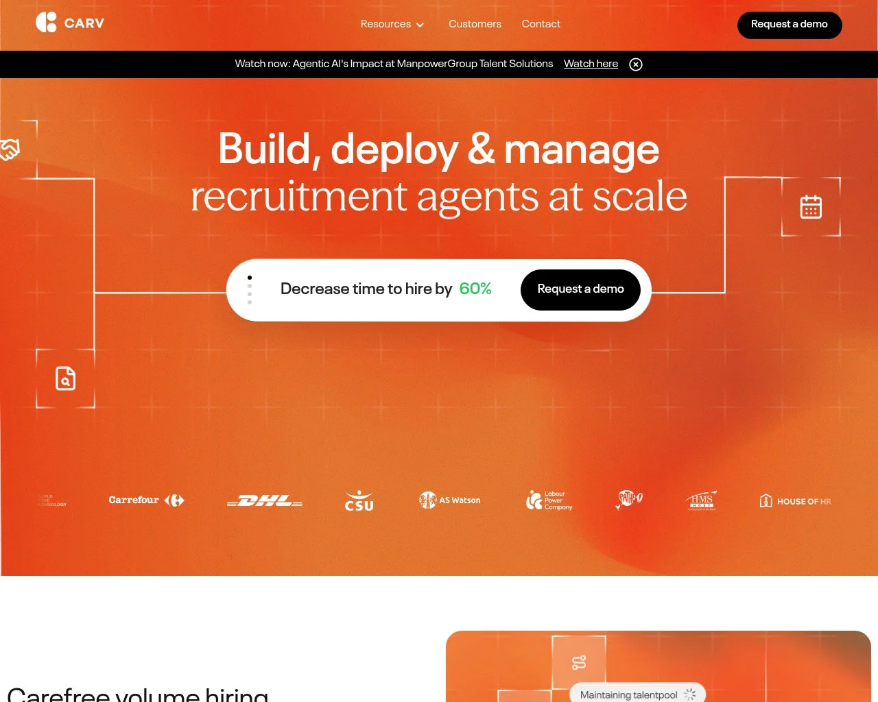 Carv homepage
