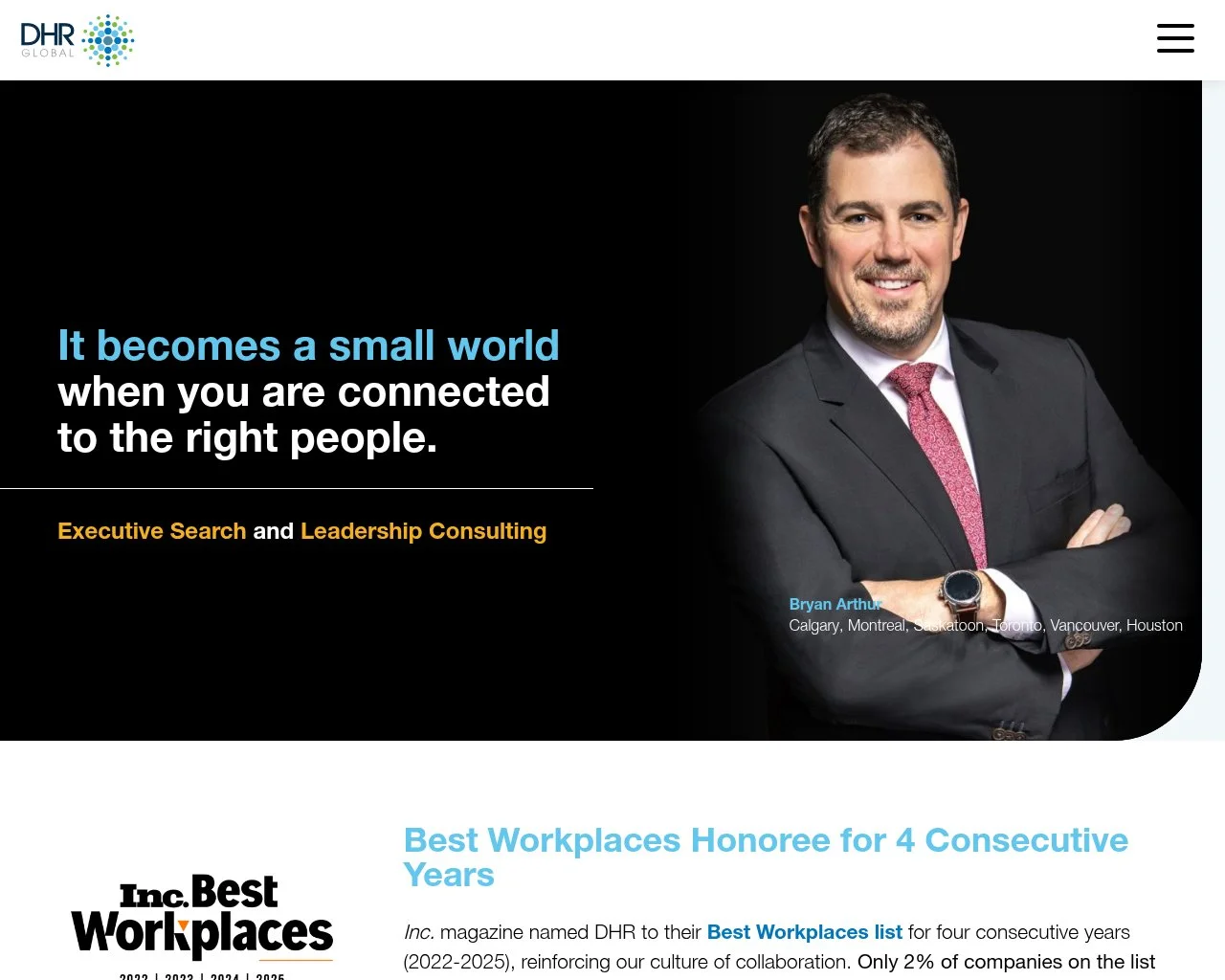 DHR Global homepage