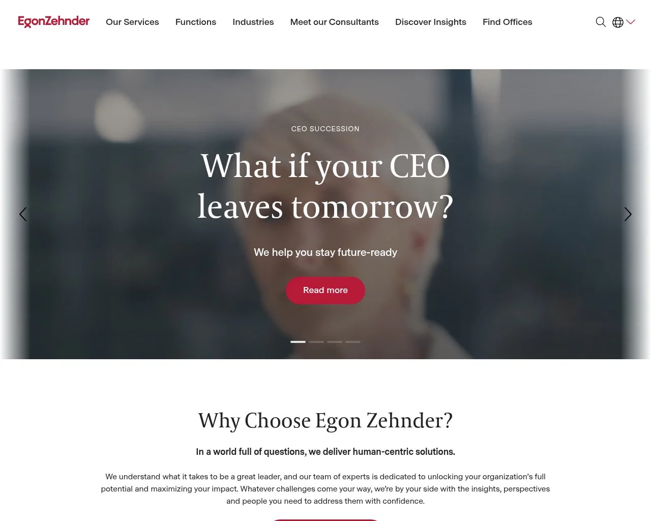 Egon Zehnder homepage