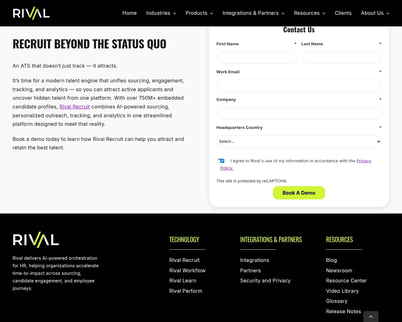Entelo homepage