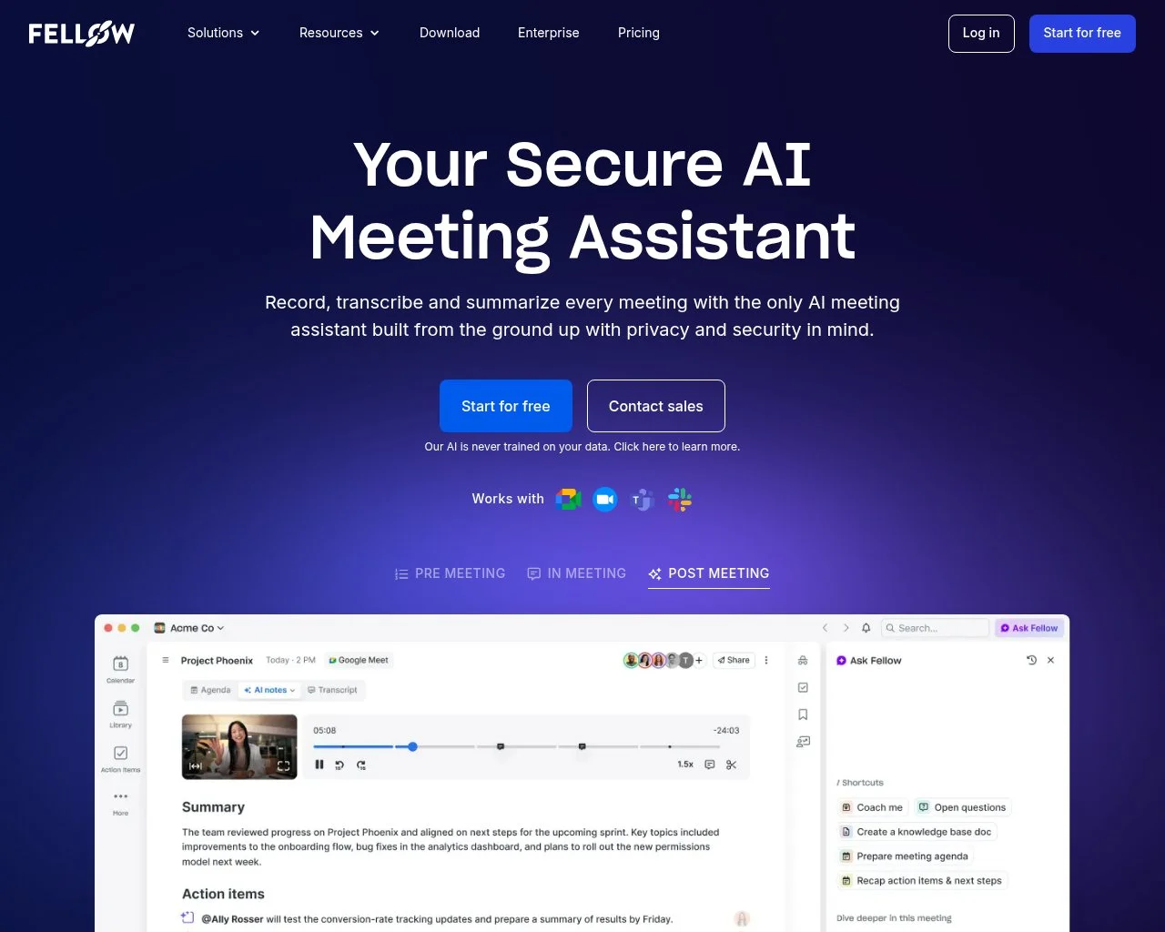 Fellow homepage