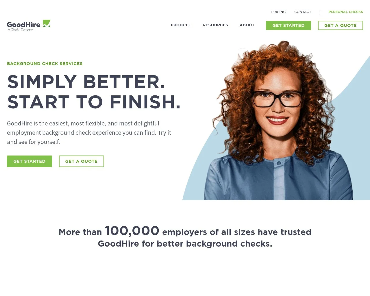 GoodHire background check platform homepage