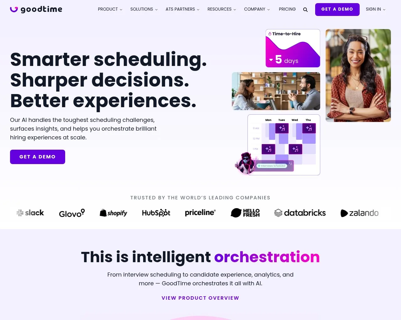 GoodTime homepage screenshot