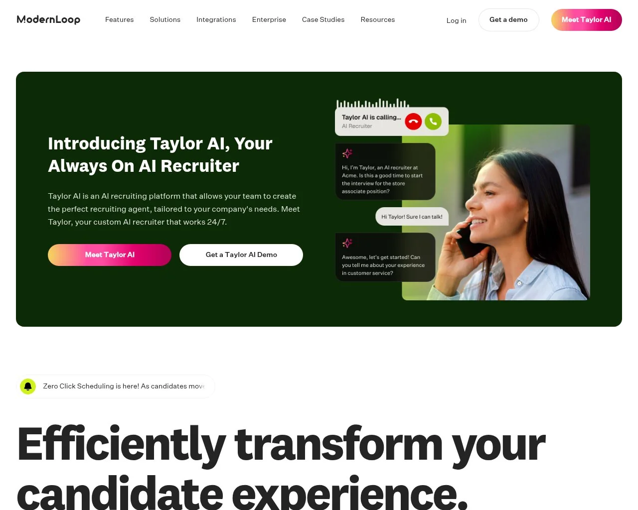 ModernLoop homepage screenshot