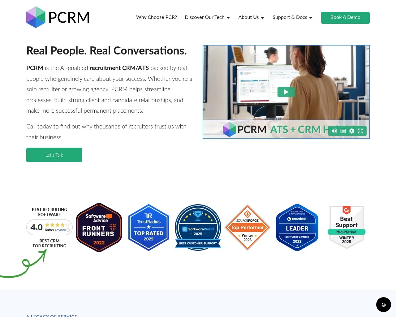 PCRecruiter homepage
