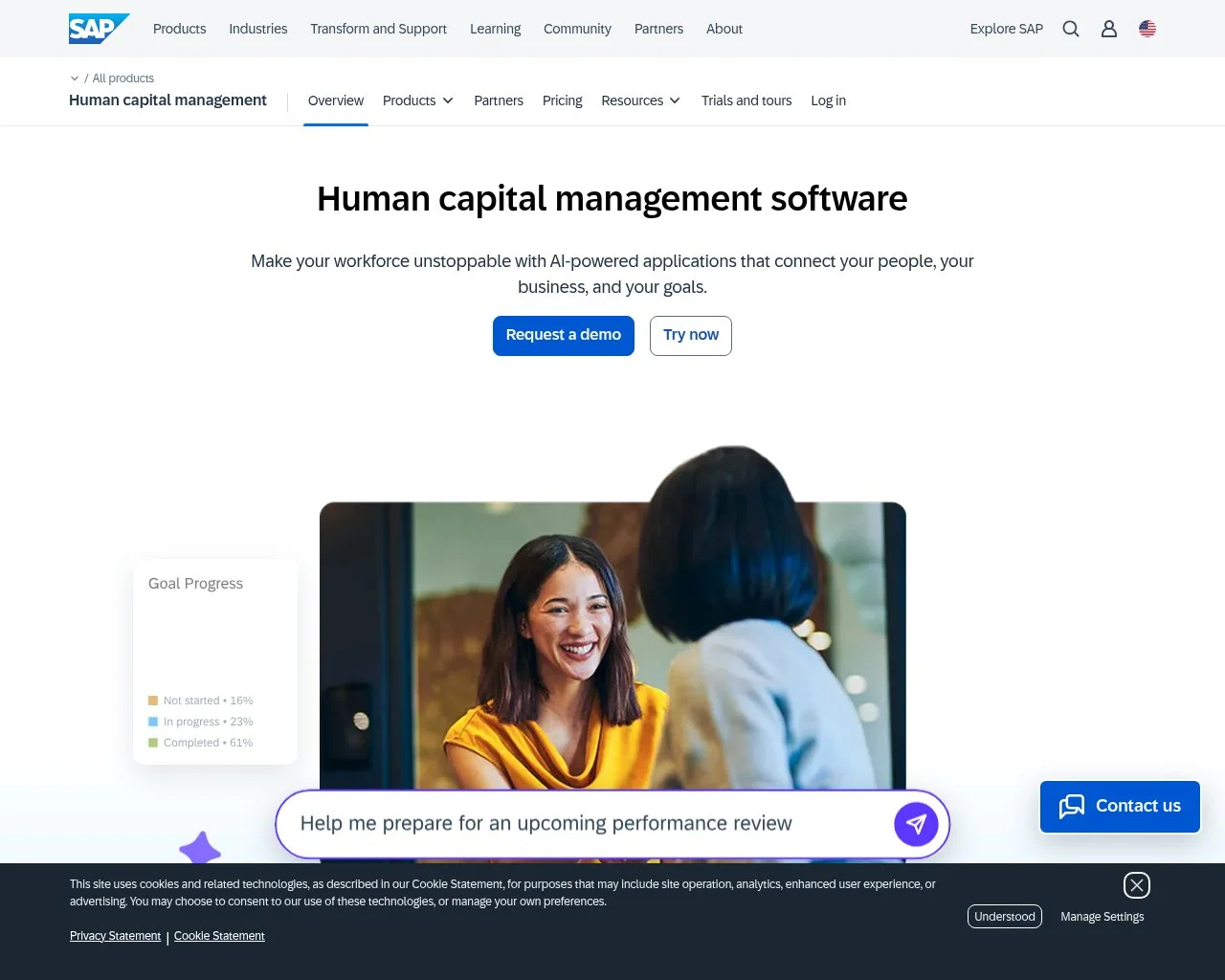 SAP SuccessFactors homepage screenshot