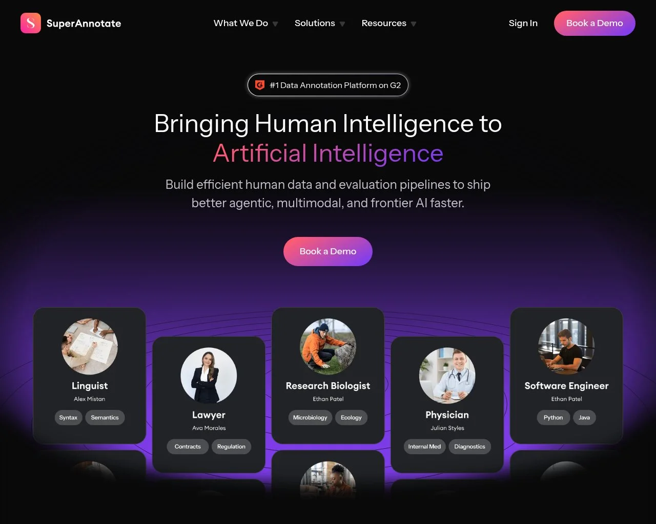SuperAnnotate homepage screenshot