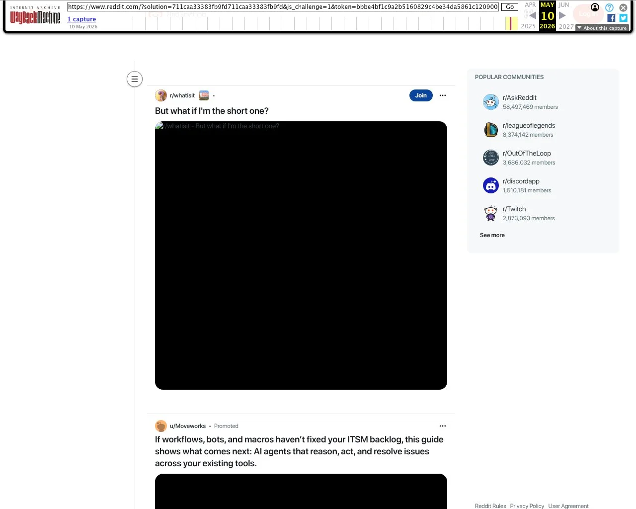 Reddit homepage